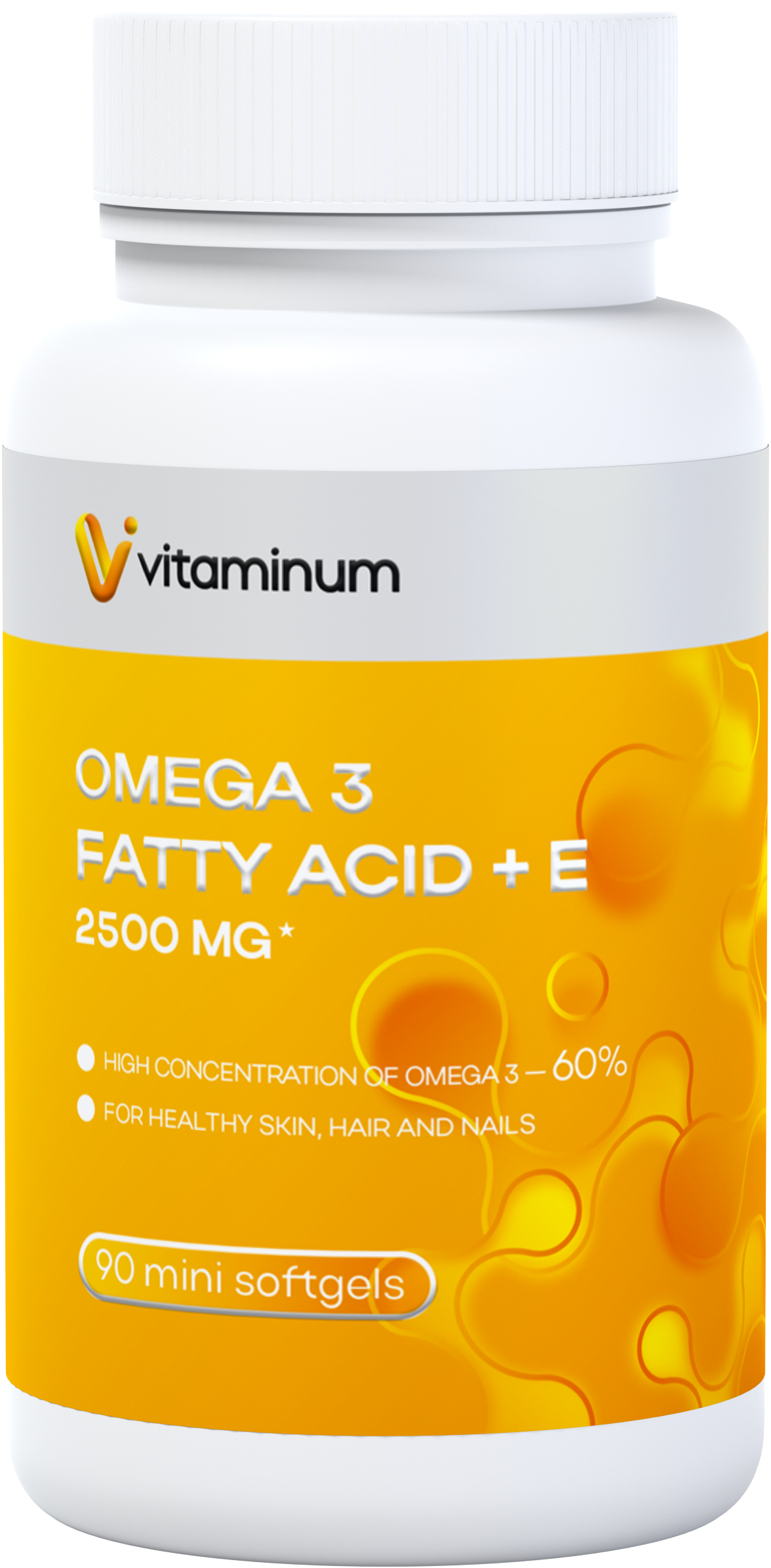  Vitaminum ОМЕГА 3 60% + витамин Е (2500 MG*) 90 капсул 700 мг   в Северобайкальске
